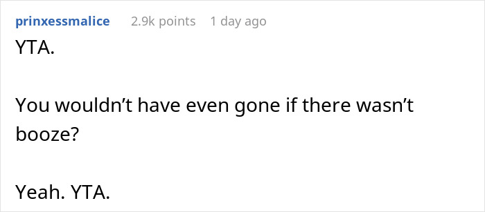 "Am I The Jerk For Being Pissed There Was No Alcohol At A Wedding?"