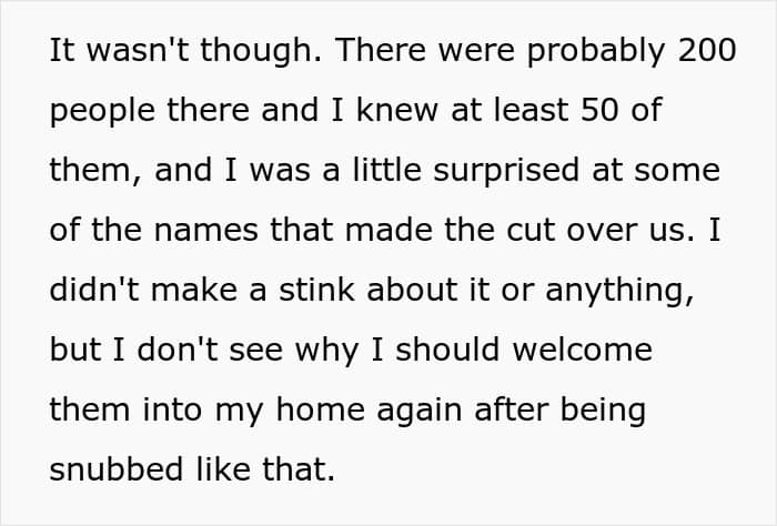 "AITA For Not Inviting Them To My Christmas Party After They Didn&rsquo;t Invite Me To Their Wedding?"