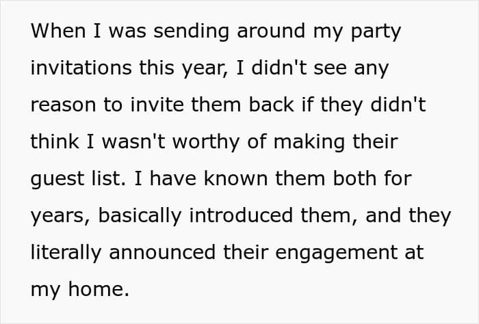 "AITA For Not Inviting Them To My Christmas Party After They Didn&rsquo;t Invite Me To Their Wedding?"