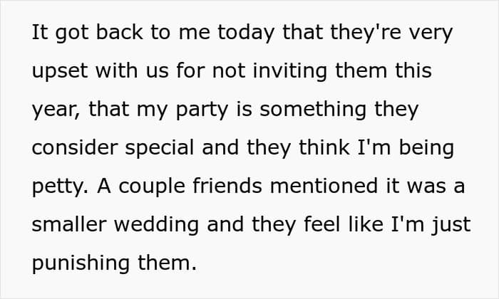 "AITA For Not Inviting Them To My Christmas Party After They Didn&rsquo;t Invite Me To Their Wedding?"