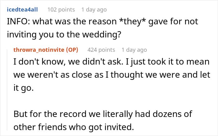 "AITA For Not Inviting Them To My Christmas Party After They Didn&rsquo;t Invite Me To Their Wedding?"