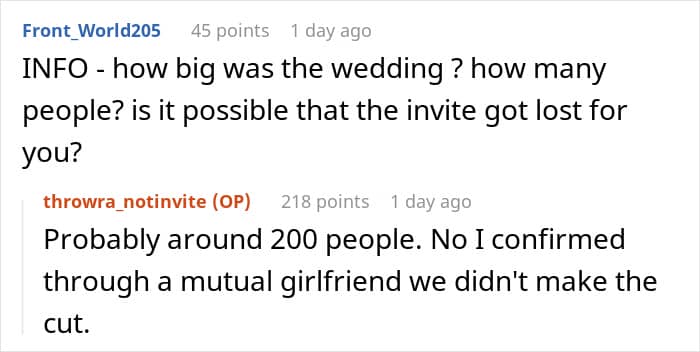 "AITA For Not Inviting Them To My Christmas Party After They Didn&rsquo;t Invite Me To Their Wedding?"