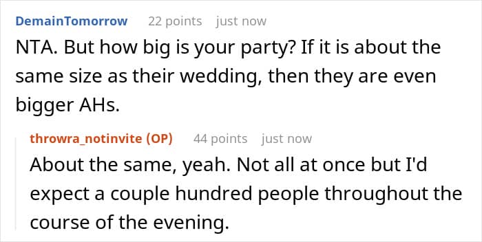 "AITA For Not Inviting Them To My Christmas Party After They Didn&rsquo;t Invite Me To Their Wedding?"