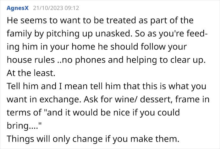"My Blood Is Boiling": Woman Gets Sick And Tired Of Her Friend Inviting Himself To Dinner